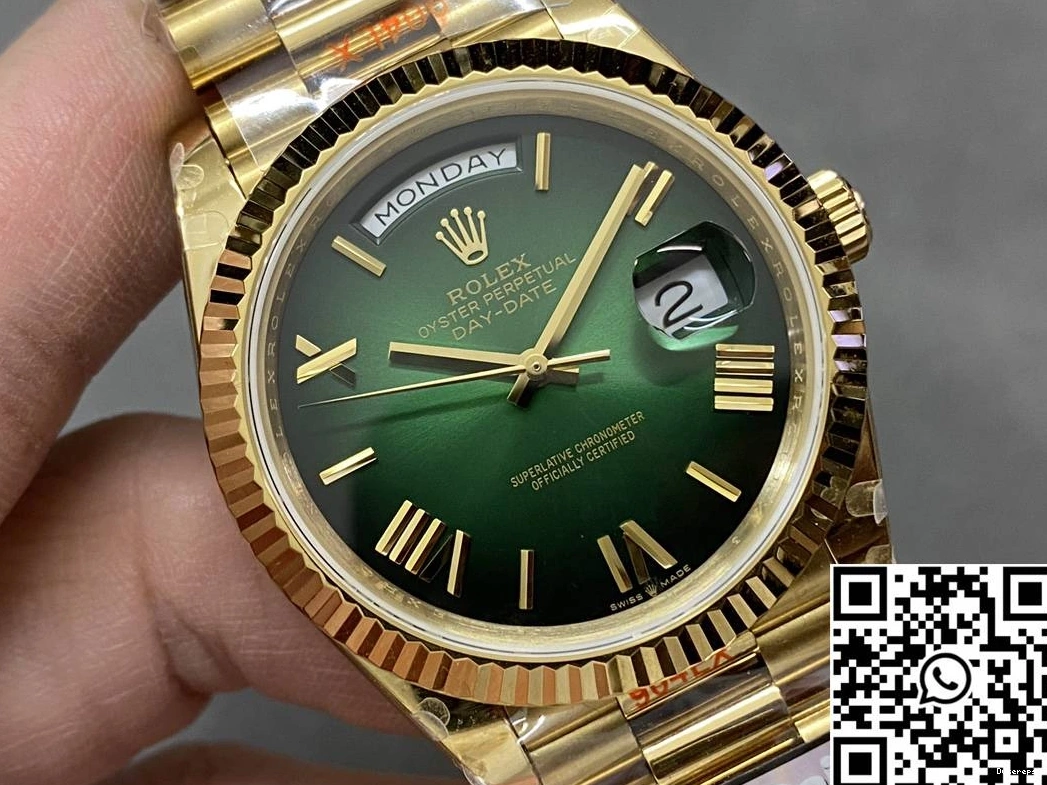 1023 Date Rolex Tungsten Green Day Factory QF M228238-0069 Bold Steel v5 Dial 0729